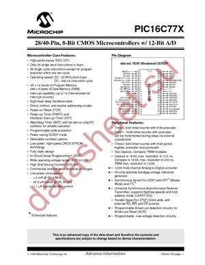 PIC16C774/L datasheet  