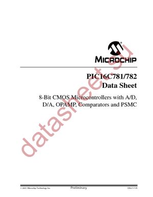PIC16C781-E/P datasheet  