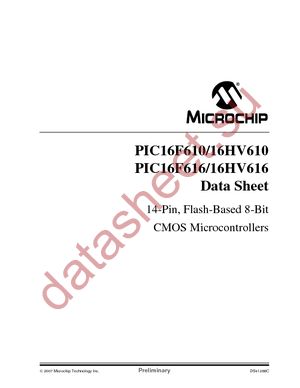 PIC16F506-E/P datasheet  