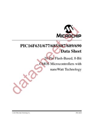 PIC16F631T-I/ML datasheet  