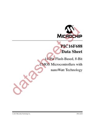 PIC16F688-I/ML datasheet  