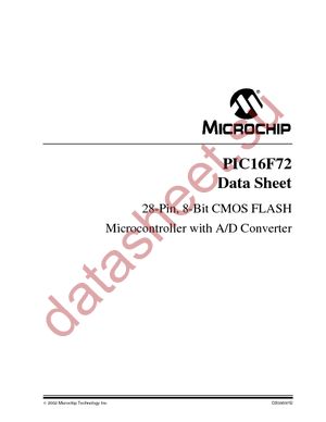 PIC16F72-I/ML datasheet  