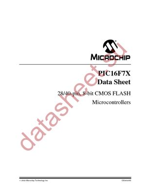 PIC16F73-I/SP datasheet  