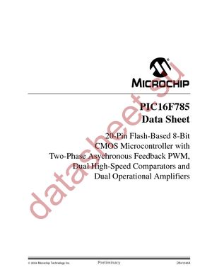 PIC16F785-I/P datasheet  