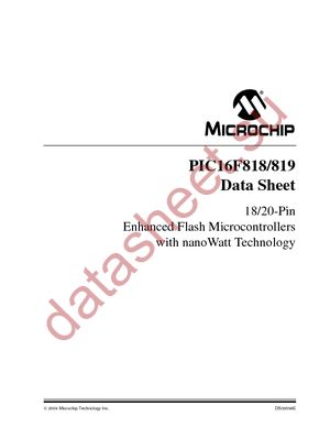 PIC16F818T-I/SOTSL datasheet  