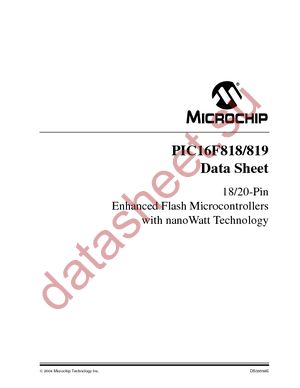 PIC16F819-I/P datasheet  