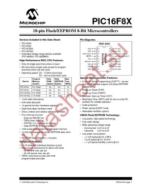 PIC16F83-10I/P datasheet  