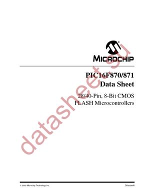 PIC16F870-I/SP datasheet  