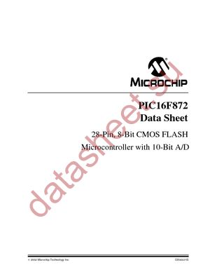 PIC16F872-I/SP datasheet  