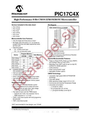 PIC17C42A-16E/L datasheet  