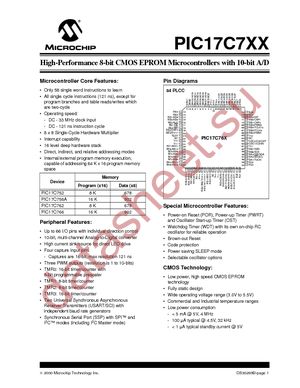 PIC17C756A-16I/L datasheet  