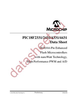 PIC18F2331T-I/ML datasheet  