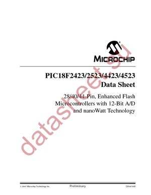 PIC18F2423-I/SP datasheet  