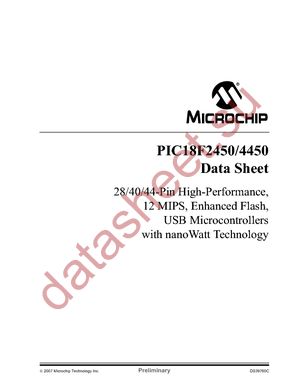 PIC18F2450T-I/ML datasheet  