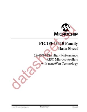 PIC18F24J10T-I/ML datasheet  