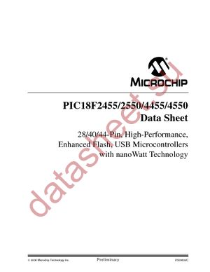 PIC18F4550T-I/PT datasheet  