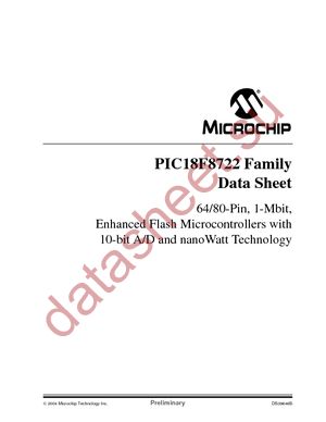 PIC18F6527T-I/PT datasheet  