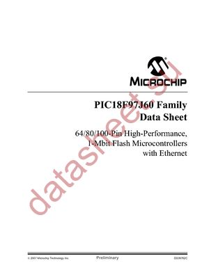 PIC18F66J60-I/PT datasheet  