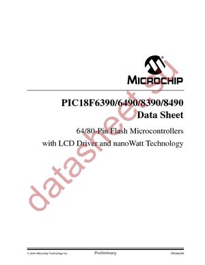 PIC18LF6490-I/PT datasheet  