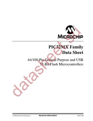 PIC32MX320F032H-40I/PT datasheet  