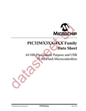 PIC32MX420F032H-40I/PT datasheet  