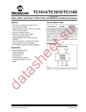 TC1014-2.6VCT713 datasheet  