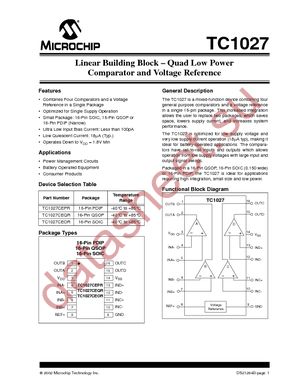 TC1027CEORTR datasheet  