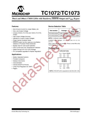 TC1072-1.8VCH713 datasheet  