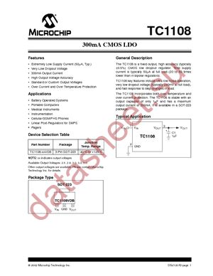 TC1108-2.8VDBTR datasheet  