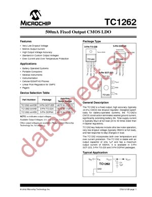 TC1262-2.5VDB datasheet  