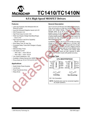 TC1410EOA713 datasheet  