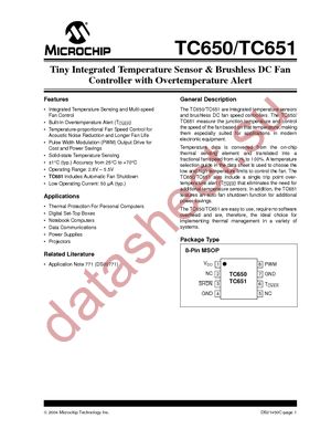 TC651ACVUATR datasheet  