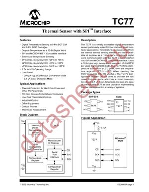 TC77-3.3MCTTR datasheet  