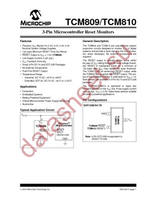 TCM809JVLB713 datasheet  