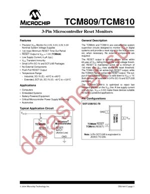 TCM809MENB713 datasheet  