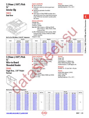 70543-0007 datasheet  