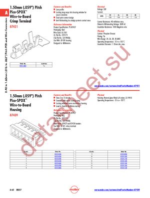 87439-1400 datasheet  