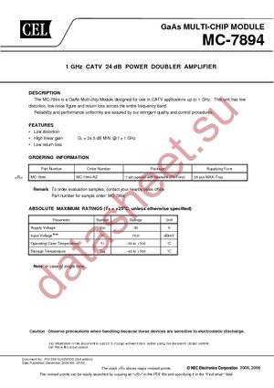 MC-7894-AZ datasheet  