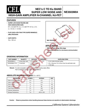 NE3508M04-A datasheet  