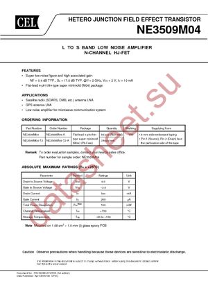 NE3509M04-A datasheet  