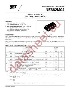 NE662M04-T2-A datasheet  