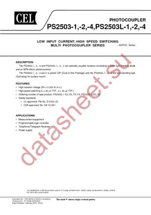 PS2503L-1-A datasheet  