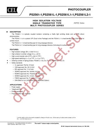 PS2561L2-1-E3-A datasheet  