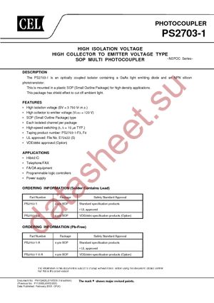 PS2703-1-F3-L-A datasheet  