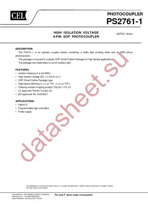 PS2761-1-A datasheet  