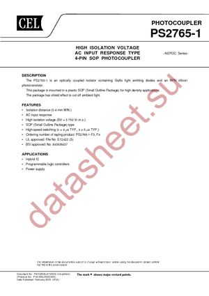 PS2765-1-A datasheet  