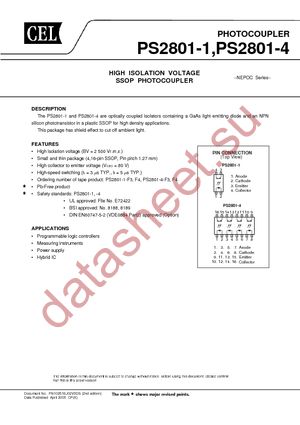 PS2801-1-F3-A datasheet  