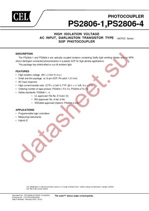 PS2806-1-F3-A datasheet  