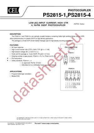 PS2815-4-F3-L-A datasheet  