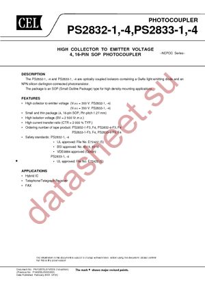 PS2833-1-F3-A datasheet  